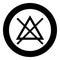 Symbol do not bleach icon black color in circle