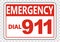 symbol Emergency Call 911 Sign on transparent background