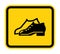 Symbol Enclosed Shoes Are Required In The Manufacturing Area sign Isolate On White Background,Vector Illustration EPS.10