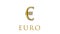 Symbol of Euro in Golden Colour. Euro currency symbols, currency text for italy, spain, australia etc