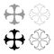 Symbol field lily kreen strong Cross monogram dokonstantinovsky Symbol of the Apostle anchor Hope sign Religious cross icon set