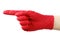 Symbol finger of the gloves