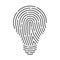 Symbol fingerprint as light bulbs