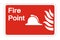 symbol Fire Point Symbol Sign on white background,vector illustration