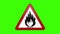 Symbol Flammable Green Screen