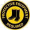 Symbol Floor Sign, Protective Equipment Required