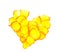 Symbol in the form of yellow heart