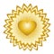 Symbol of God`s love, Sunflower gold heart, magical love healing universal sun energy, life source
