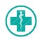 Symbol of healthcare, pharmacy, drug store.