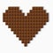 Symbol heart chocolate tiles