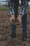 Symbol heart earth day. Handful of dirt hands heart shape. Farm organic earth. Farmer hands soil ground earth dirt garden soil