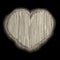 Symbol heart made of industrial metal 3D