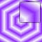 Symbol Hindu Mandala ultra violet hexagonal banner with square copy space