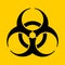 Symbol, icon and pictogram of biohazard and biological hazard