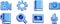 Symbol icon vector cyan blue set web