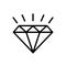 symbol image diamond, gem icon black on white