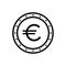 symbol image euro icon black on white