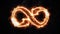 The symbol of infinity glows in the fire. Infinity 37