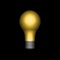 Symbol innovation light bulb in darkness