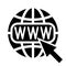Symbol of the Internet, globe and cursor