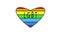 Symbol LGBT. Rainbow heart. Freedom Flag. International Day Against Homophobia.