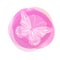 Symbol logo pink butterflys. Vector illustration