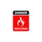 Symbol and logo about warning of highly flammable material