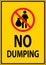 Symbol No Dumping Sign