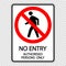 symbol no entry authorised persons only.sign label vector on transparent background