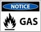 Symbol Notice Sign Gas On White Background