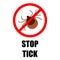 Symbol parasite warning sign. Mite spider. Mite red. Mite allergy. Epidemic. Mite parasites illustration.