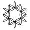 Symbol and pattern, resembling a flower, derived from a Flower of Life