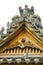 Symbol of Peace: Pigeons Resting on the Roof of a Japanese Ancient Building