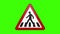 Symbol Pedestrian Crossing Green Screen