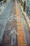 Symbol of pedestrians and bicycles along the Chao Phraya River, Bangkok, Thailand