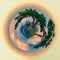 The symbol of the planet. Environmental protection. Ecological thinking. Ecologically clean planet. A symbolic globe made of trees