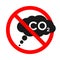 Symbol prohibited cloud CO2