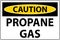 Symbol Propane Caution Label, Propane Gas Sign