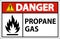 Symbol Propane Danger Label, Propane Gas Sign
