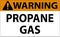Symbol Propane Warning Label, Propane Gas Sign