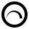 Symbol regulation handle variation value regulating sign regulate level concept tuning icon in circle round black color vector
