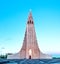 Symbol of Reykjavik, the largest in Iceland famous Hallgrimskirkja church