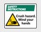 symbol Safety instructions crush hazard.Mind your hands Sign on transparent background