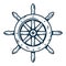 Symbol of sail. Nautical helm. Marine cruises