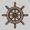 Symbol of sail. Nautical helm. Marine cruises