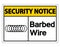 symbol Security notice Barbed Wire Symbol Sign on white background,Vector illustration