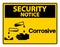 symbol Security notice Corrosive Symbol Sign on white background,Vector illustration