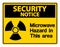 symbol Security notice Microwave Hazard Sign on white background
