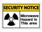 symbol Security notice Microwave Hazard Sign on white background