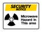symbol Security notice Microwave Hazard Sign on white background,Vector illustration